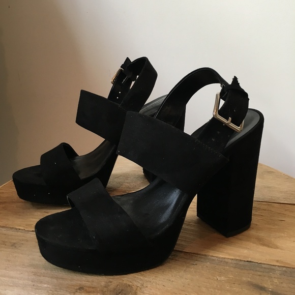 Black Suede Heels - Picture 2 of 5